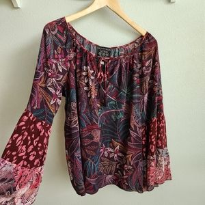 Johnny Was Multicolor Floral Blouse